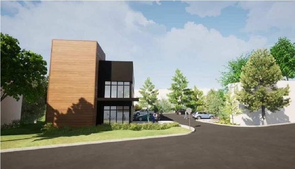 Rendering of building from page 6 of the file '2025-03-03 - Urban Design Brief - D07-12-25-0022'