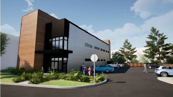 Rendering of building from page 6 of the file '2025-11-28 - Urban Design Brief - D07-12-25-0022'
