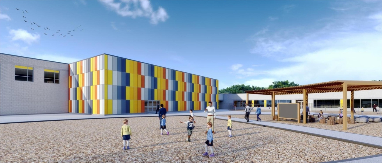 Rendering of building from page 4 of the file '2025-06-20 - Exterior Finishes & Perspectives - D07-12-25-0023'