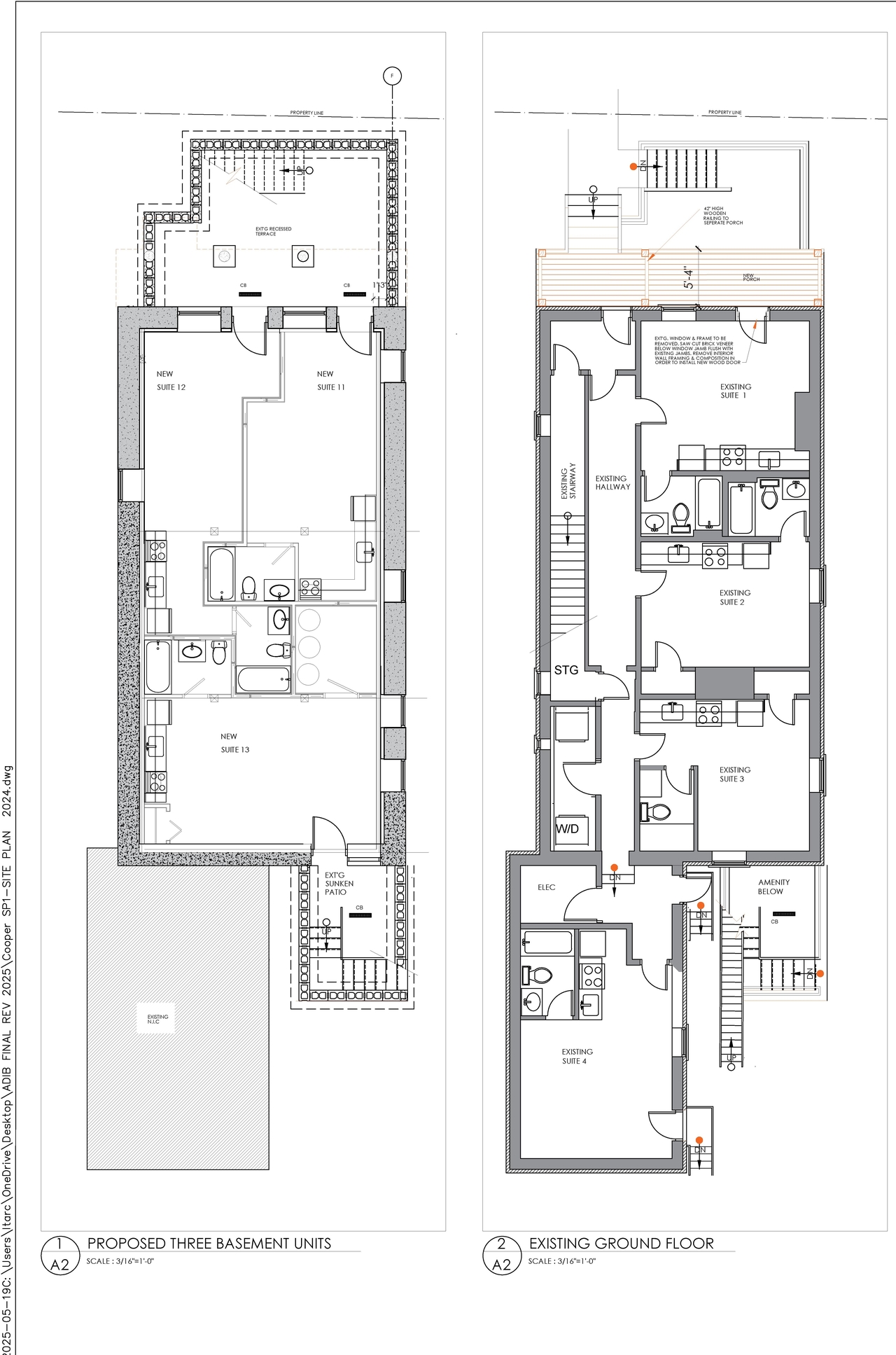 Floor plan for project from page 1 of the file '2025-07-03 -Floor Plans A2 - D07-12-25-0027'