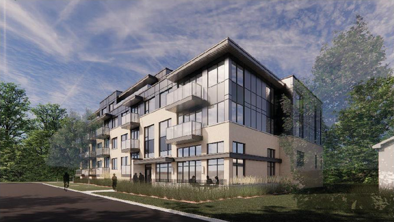 Rendering of building from page 1 of the file '2025-03-07 - Design Brief - D07-12-25-0028'
