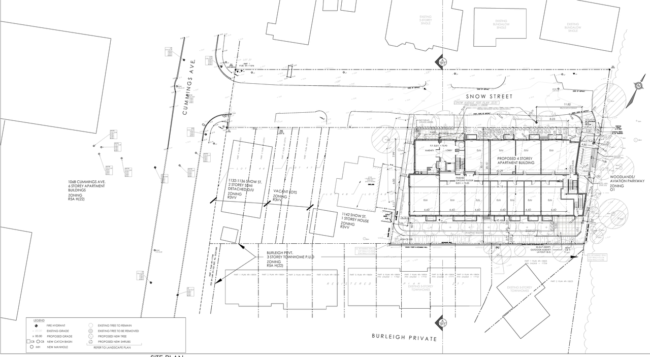 Construction site plan for project from page 9 of the file '2025-03-07 - Design Brief - D07-12-25-0028'