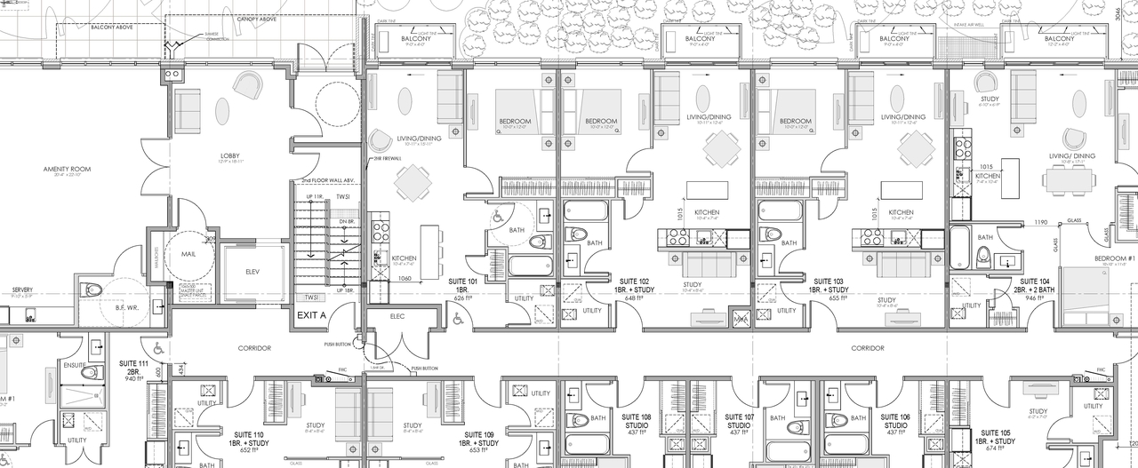 Construction site plan for project from page 2 of the file '2025-03-07 - Floor Plans 1 to 5 - D07-12-25-0028'