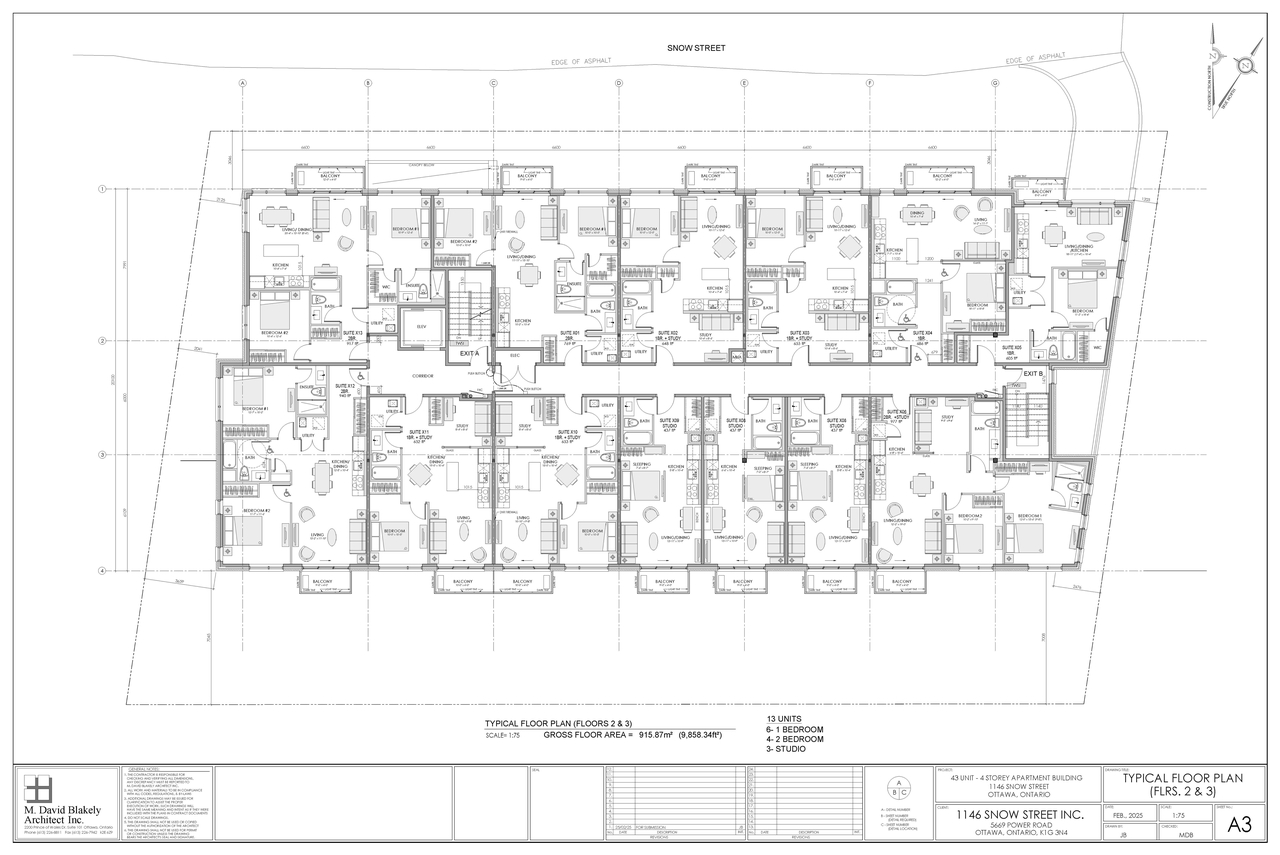 Floor plan for project from page 3 of the file '2025-03-07 - Floor Plans 1 to 5 - D07-12-25-0028'