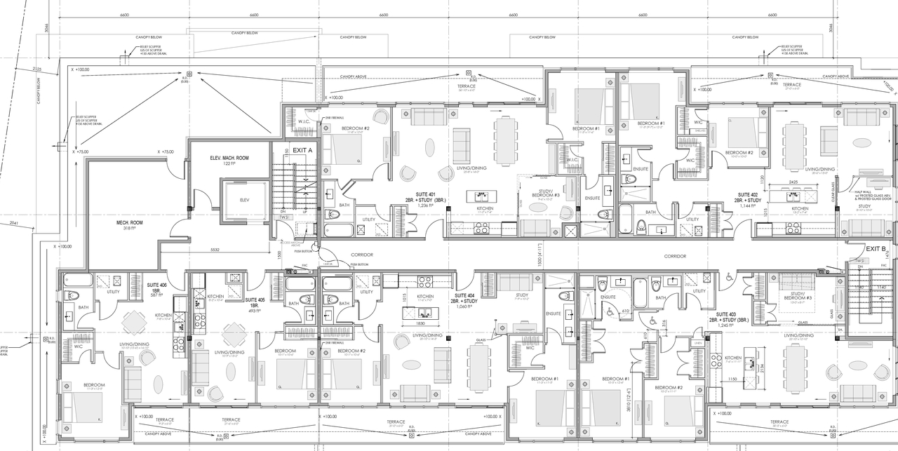 Construction site plan for project from page 4 of the file '2025-03-07 - Floor Plans 1 to 5 - D07-12-25-0028'