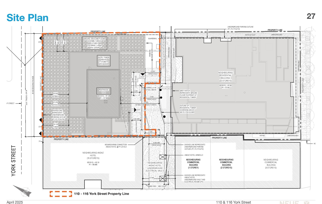Construction site plan for project from page 36 of the file '2025-08-05 - UDRP Report - D07-12-25-0038'