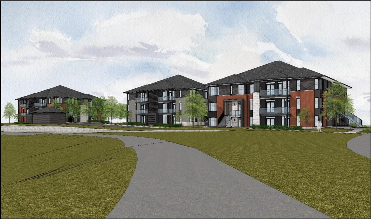 Rendering of building from page 18 of the file '2025-03-27 - Urban Design Brief - D07-12-25-0039'