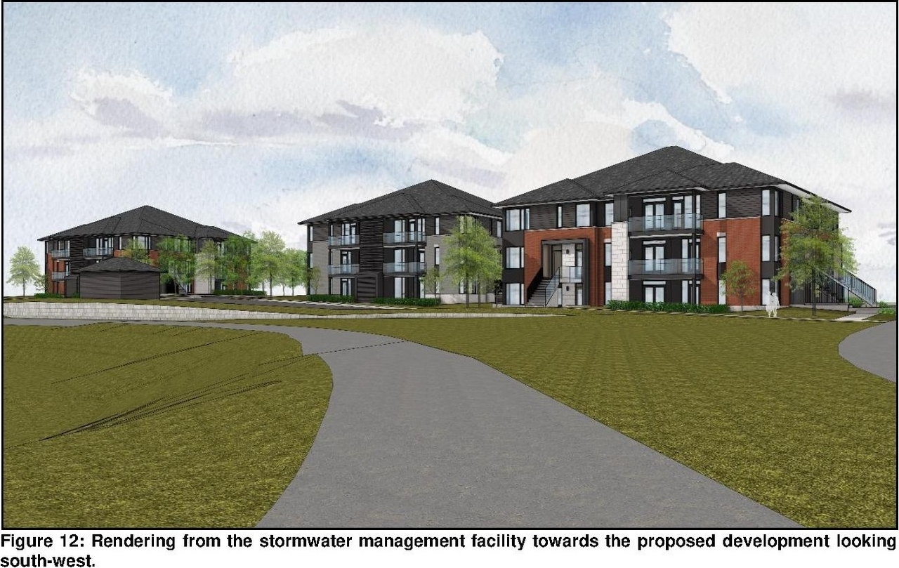 Rendering of building from page 18 of the file '2025-03-27 - Urban Design Brief - D07-12-25-0039'