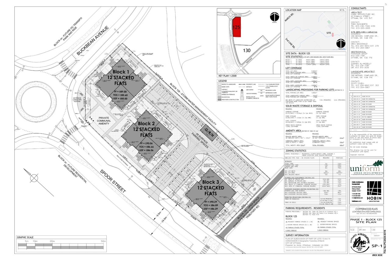 Construction site plan for project from page 22 of the file '2025-03-27 - Urban Design Brief - D07-12-25-0039'