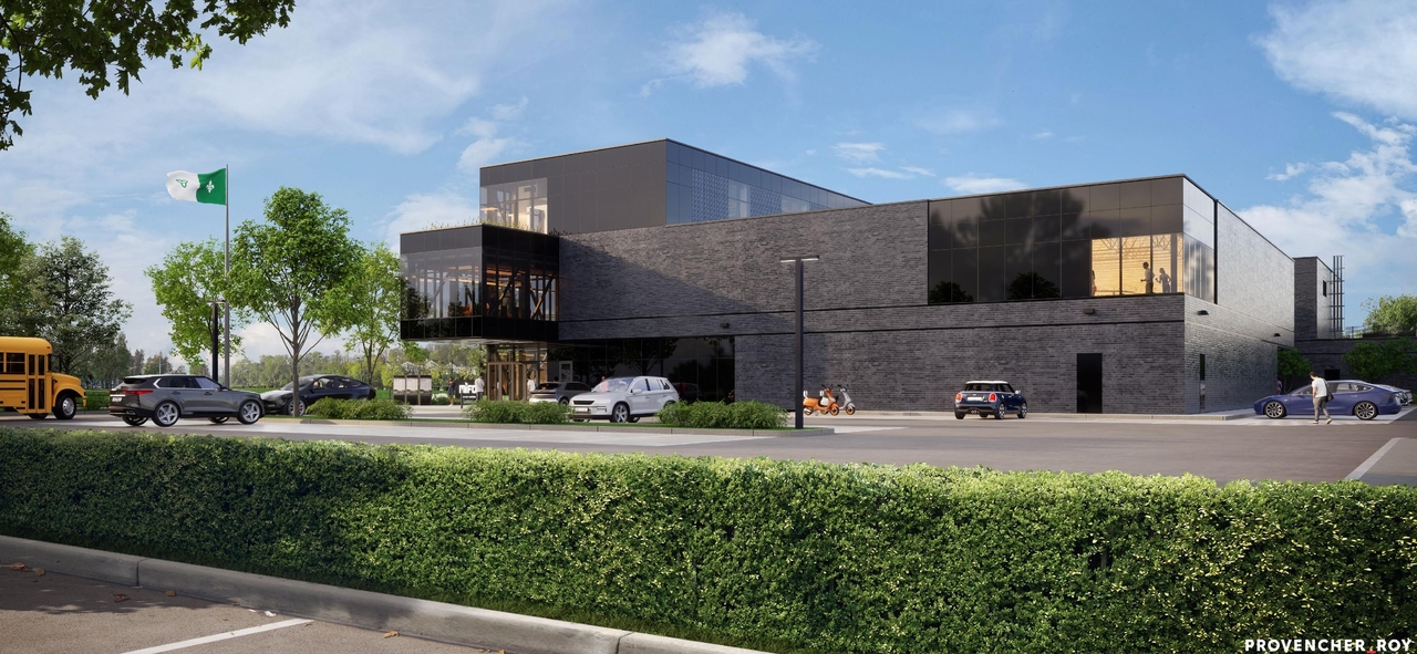 Rendering of building from page 15 of the file '2025-03-28 - Design Brief - D07-12-25-0040'