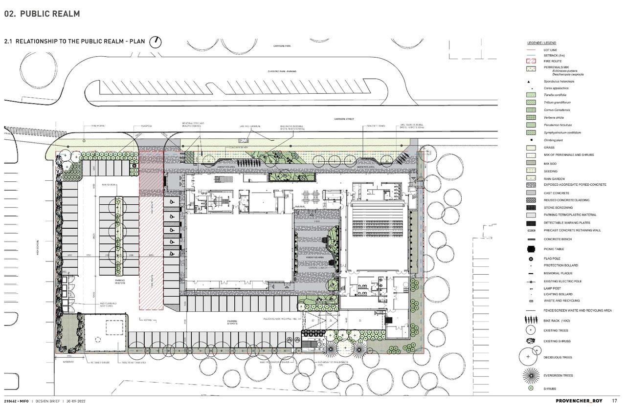 Construction site plan for project from page 17 of the file '2025-03-28 - Design Brief - D07-12-25-0040'