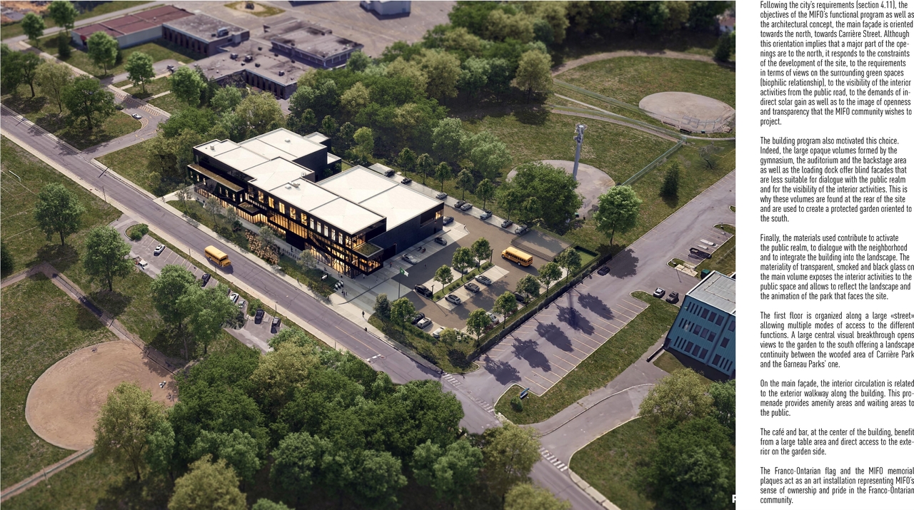 Rendering of building from page 18 of the file '2025-03-28 - Design Brief - D07-12-25-0040'