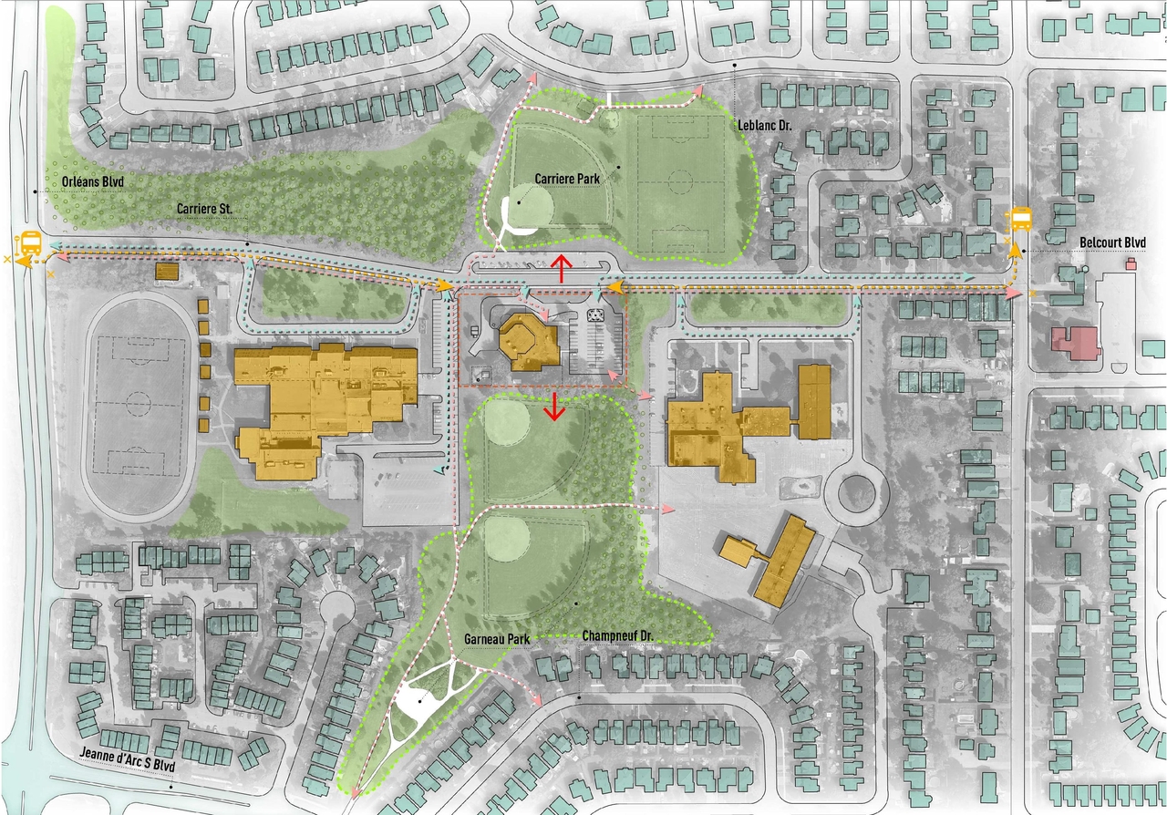 Construction site plan for project from page 7 of the file '2025-03-28 - Design Brief - D07-12-25-0040'