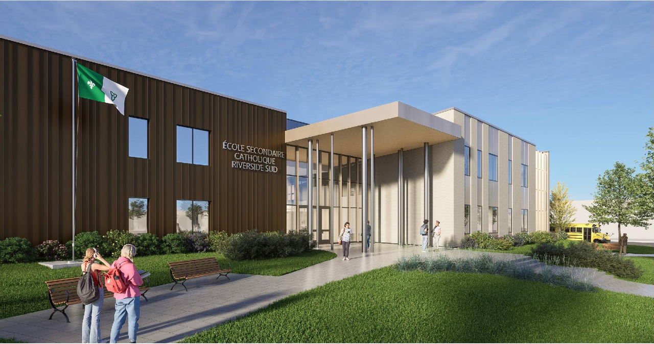 Rendering of building from page 18 of the file '2025-06-20 - Urban Design Brief - D07-12-25-0045'