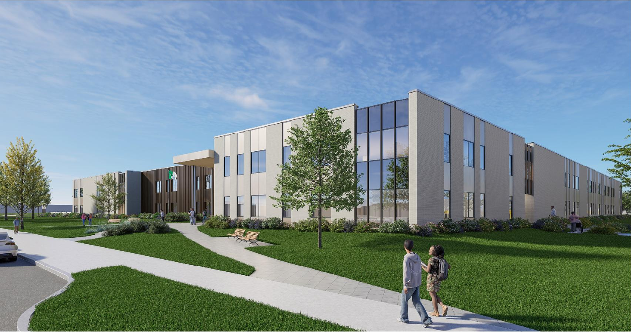 Rendering of building from page 18 of the file '2025-06-20 - Urban Design Brief - D07-12-25-0045'