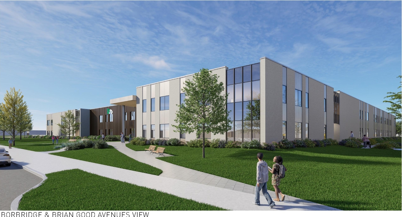 Rendering of building from page 18 of the file '2025-06-20 - Urban Design Brief - D07-12-25-0045'