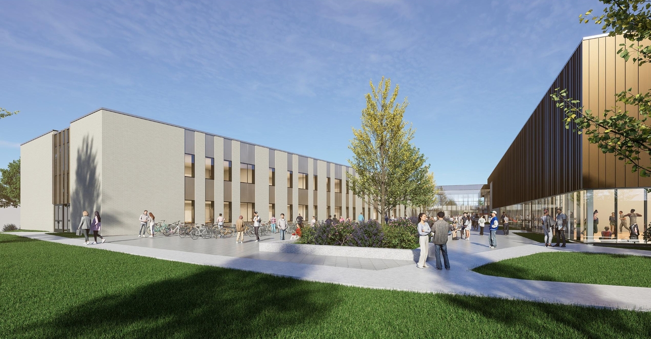 Rendering of building from page 19 of the file '2025-06-20 - Urban Design Brief - D07-12-25-0045'