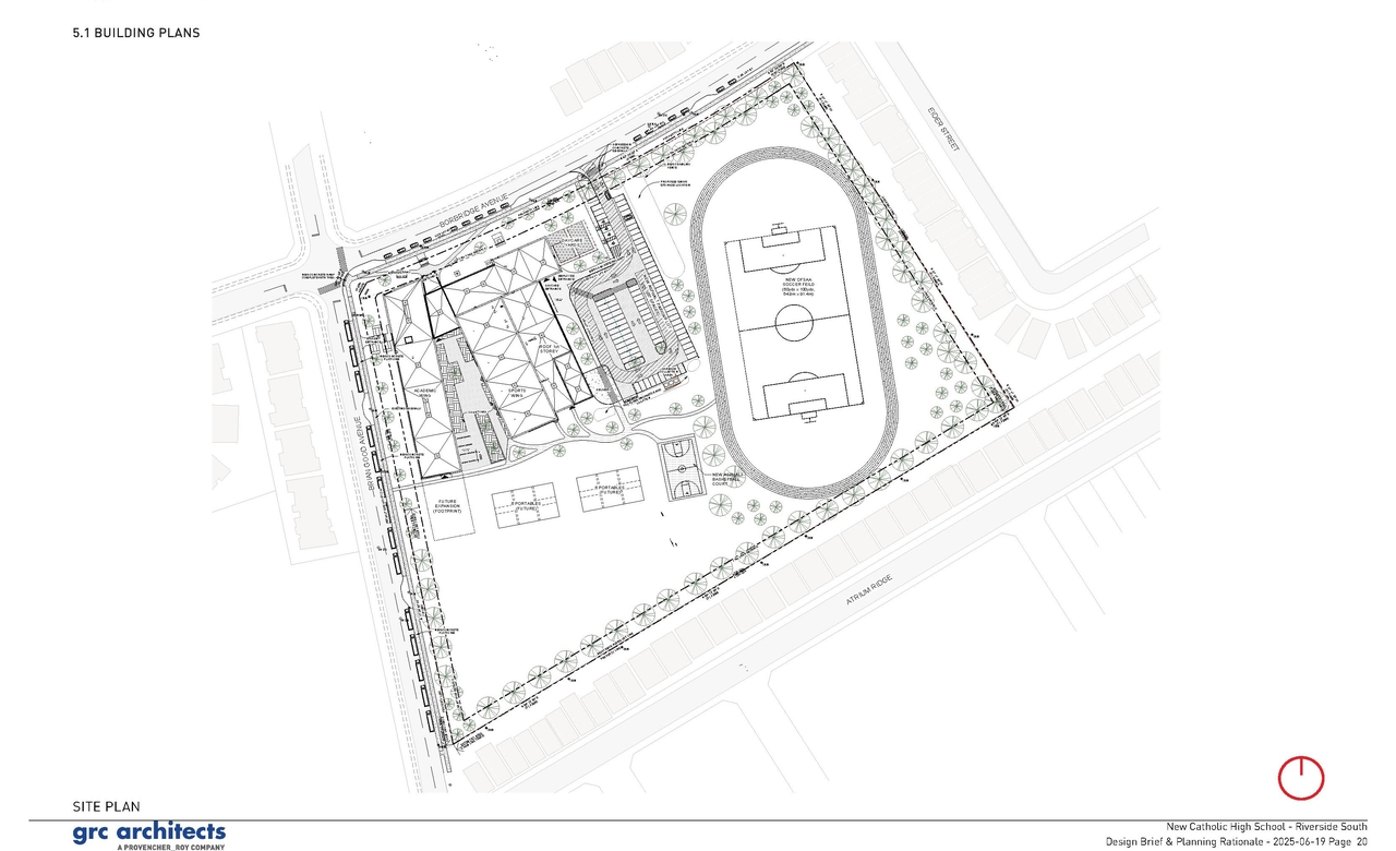 Construction site plan for project from page 20 of the file '2025-06-20 - Urban Design Brief - D07-12-25-0045'