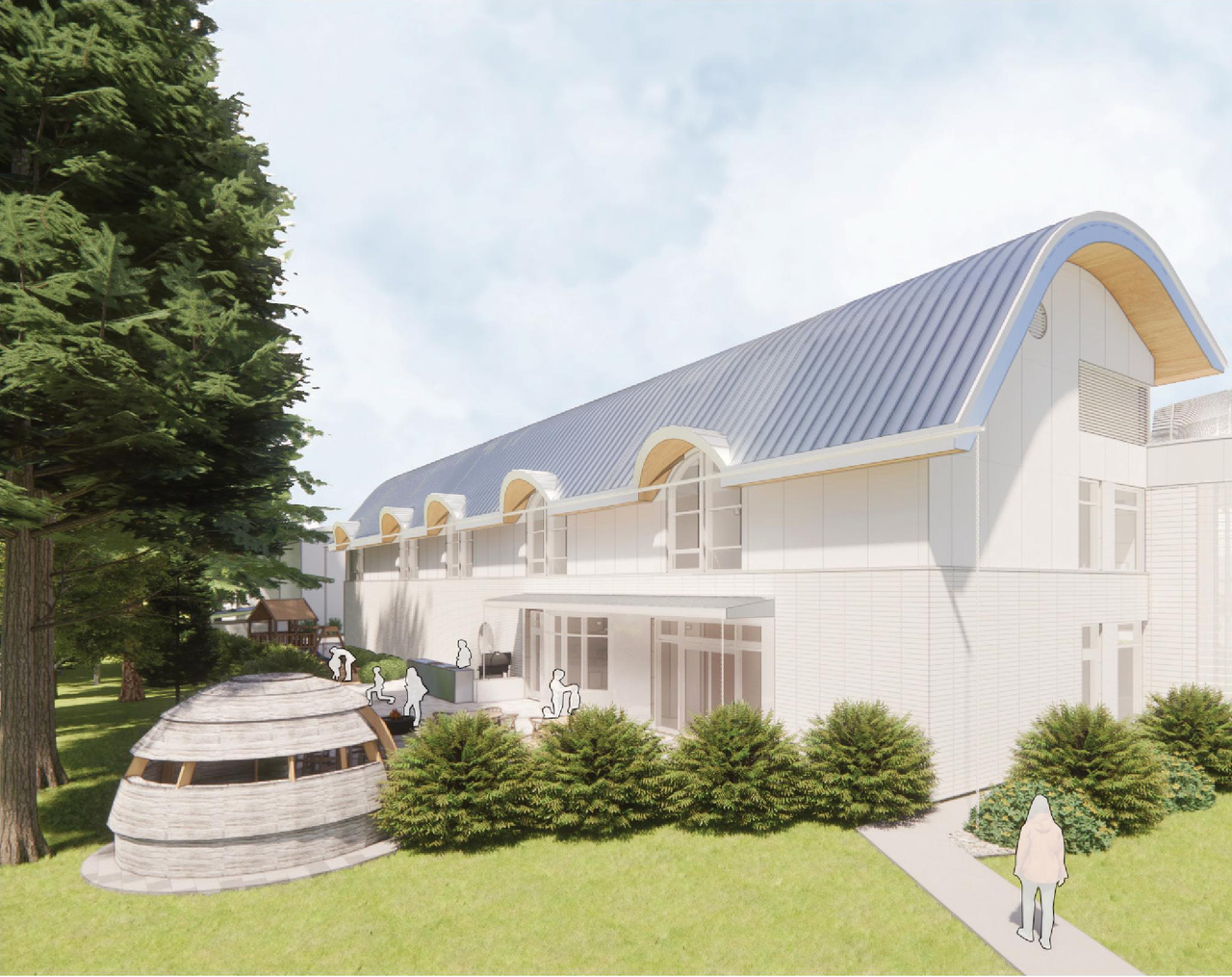 Rendering of building from page 9 of the file '2025-04-09 - Urban Design Brief - D07-12-25-0046'