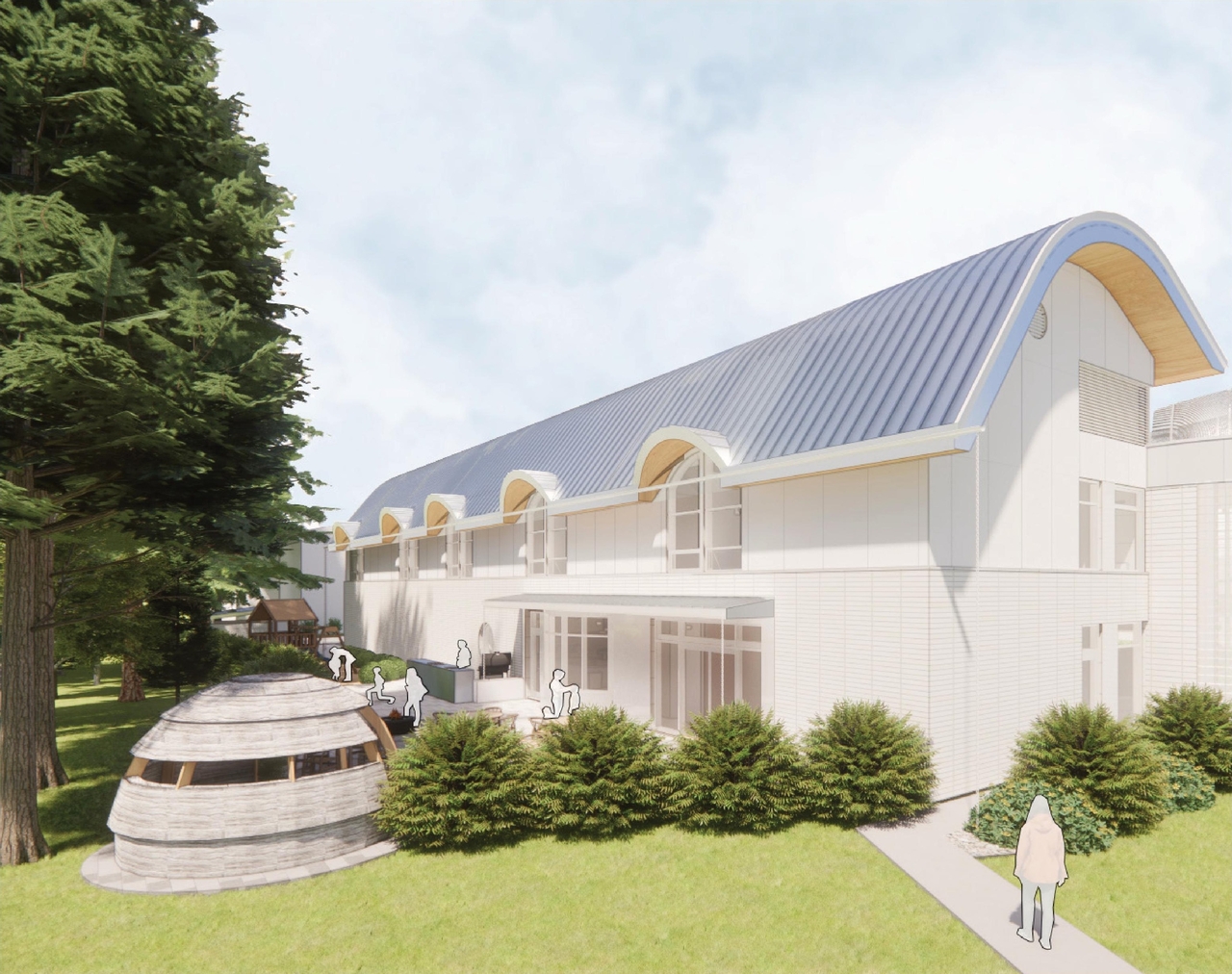 Rendering of building from page 9 of the file '2025-04-09 - Urban Design Brief - D07-12-25-0046'