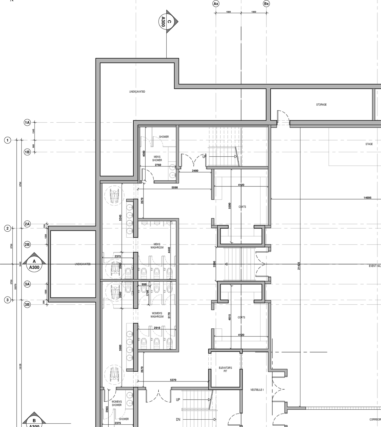 Construction site plan for project from page 1 of the file '2025-06-20 - Floor Plans A100-A103 - D07-12-25-0049'