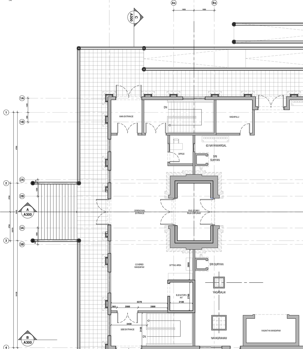Construction site plan for project from page 2 of the file '2025-06-20 - Floor Plans A100-A103 - D07-12-25-0049'