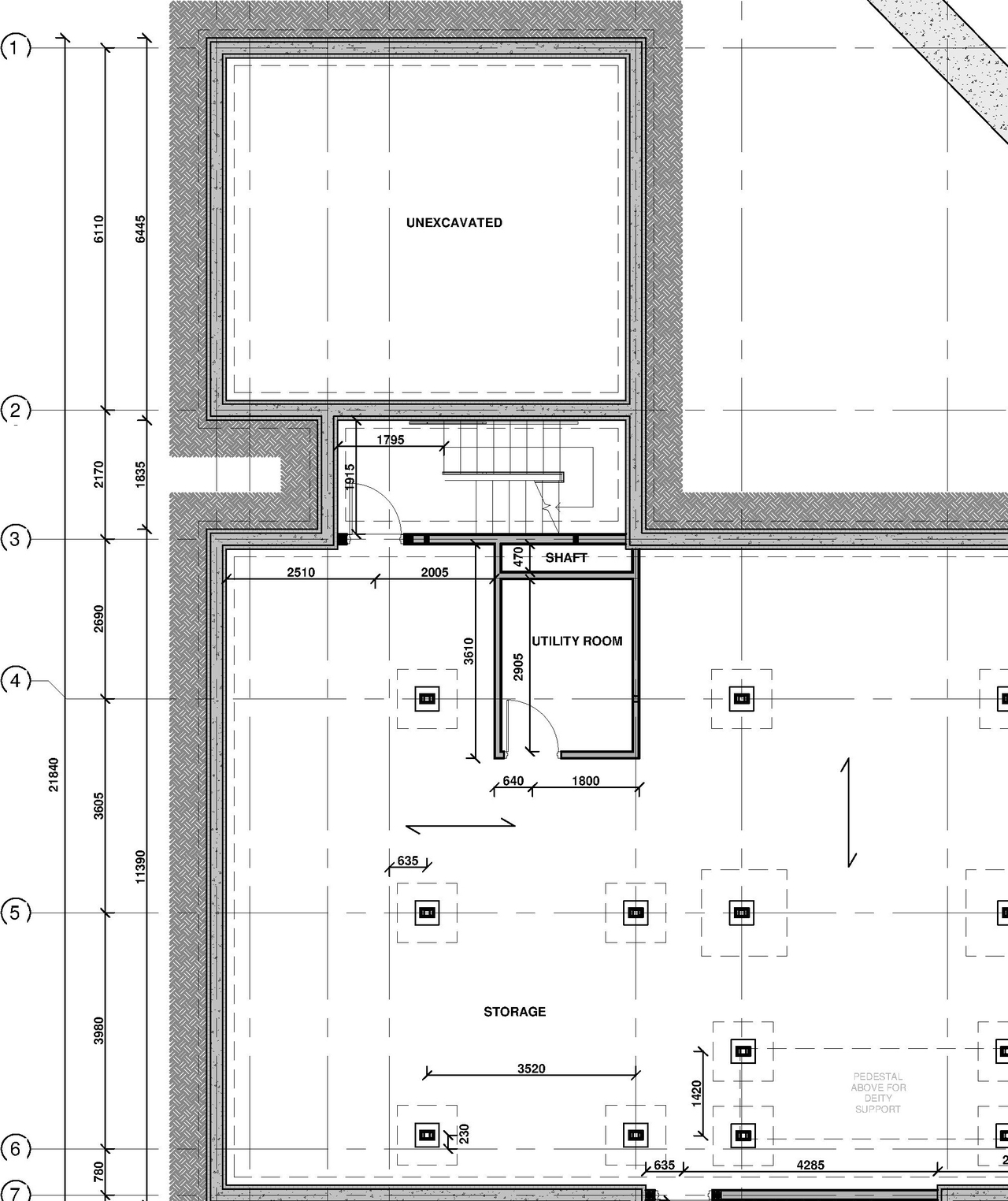 Construction site plan for project from page 3 of the file '2025-06-20 - Floor Plans A100-A103 - D07-12-25-0049'