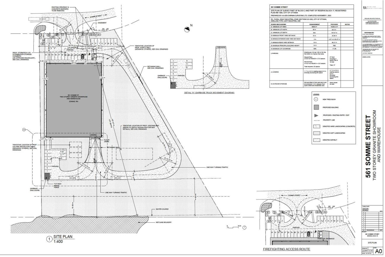 Construction site plan for project from page 4 of the file '2025-04-23 - Urban Design Brief - D07-12-25-0051'