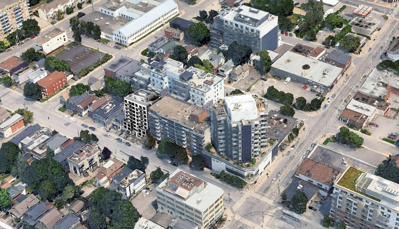 Rendering of building from page 17 of the file '2026-01-08 - Design Brief - D02-02-25-0026 & D07-12-25-0053'