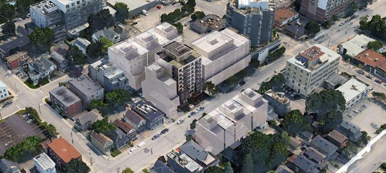 Rendering of building from page 25 of the file '2026-01-08 - Design Brief - D02-02-25-0026 & D07-12-25-0053'