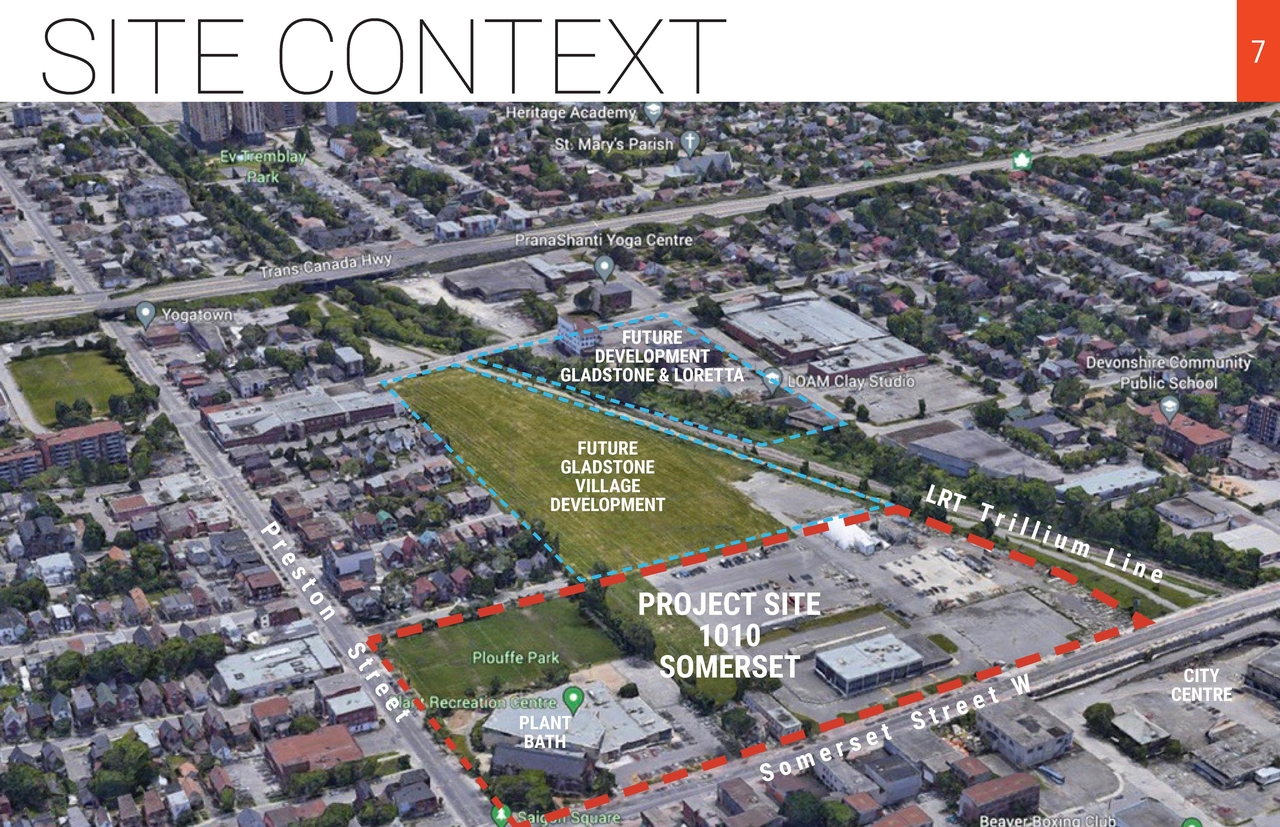 Construction site plan for project from page 11 of the file '2025-04-30 - Urban Design Review Panel Report - D07-12-25-0060'