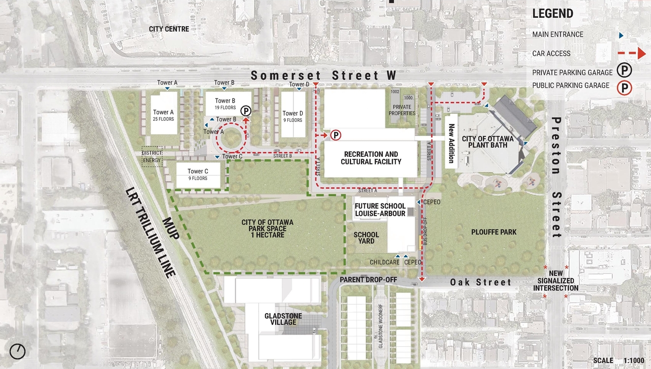 Construction site plan for project from page 23 of the file '2025-04-30 - Urban Design Review Panel Report - D07-12-25-0060'