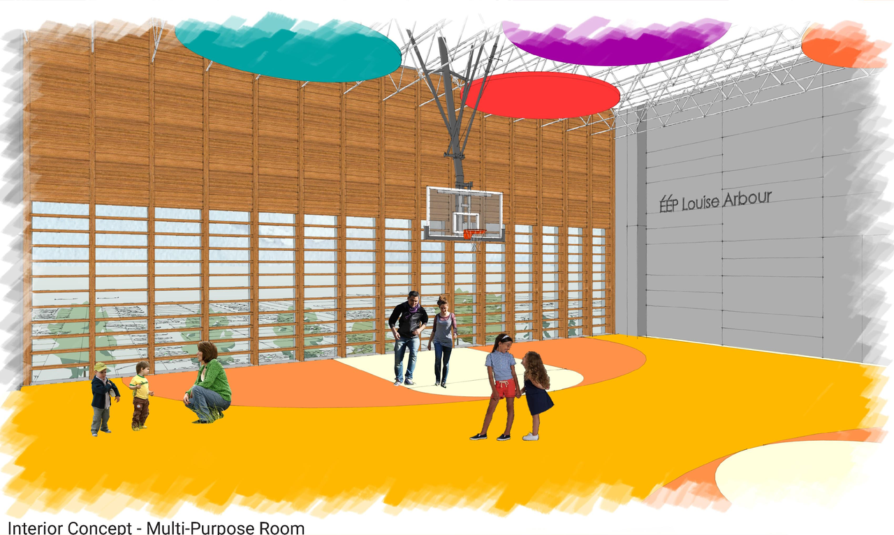 Rendering of building from page 62 of the file '2025-04-30 - Urban Design Review Panel Report - D07-12-25-0060'