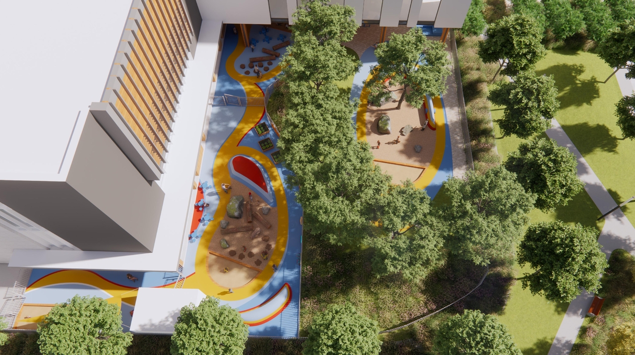 Construction site plan for project from page 75 of the file '2025-04-30 - Urban Design Review Panel Report - D07-12-25-0060'