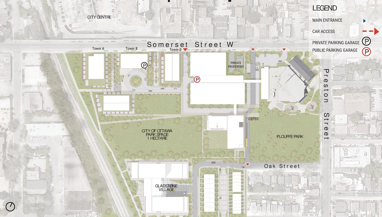 Construction site plan for project from page 19 of the file '2025-04-30 - Urban Design Brief - D07-12-25-0060'
