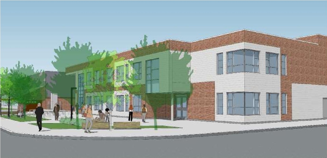 Rendering of building from page 15 of the file '2025-05-05 - Urban Design Brief - D07-12-25-0062'