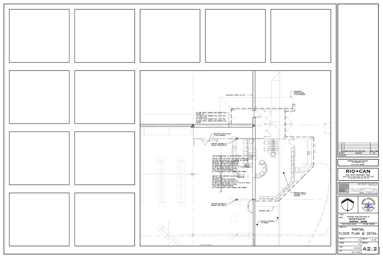 Construction site plan for project from page 1 of the file '2025-05-13 - Partial Floor Plan - D07-12-25-0064'