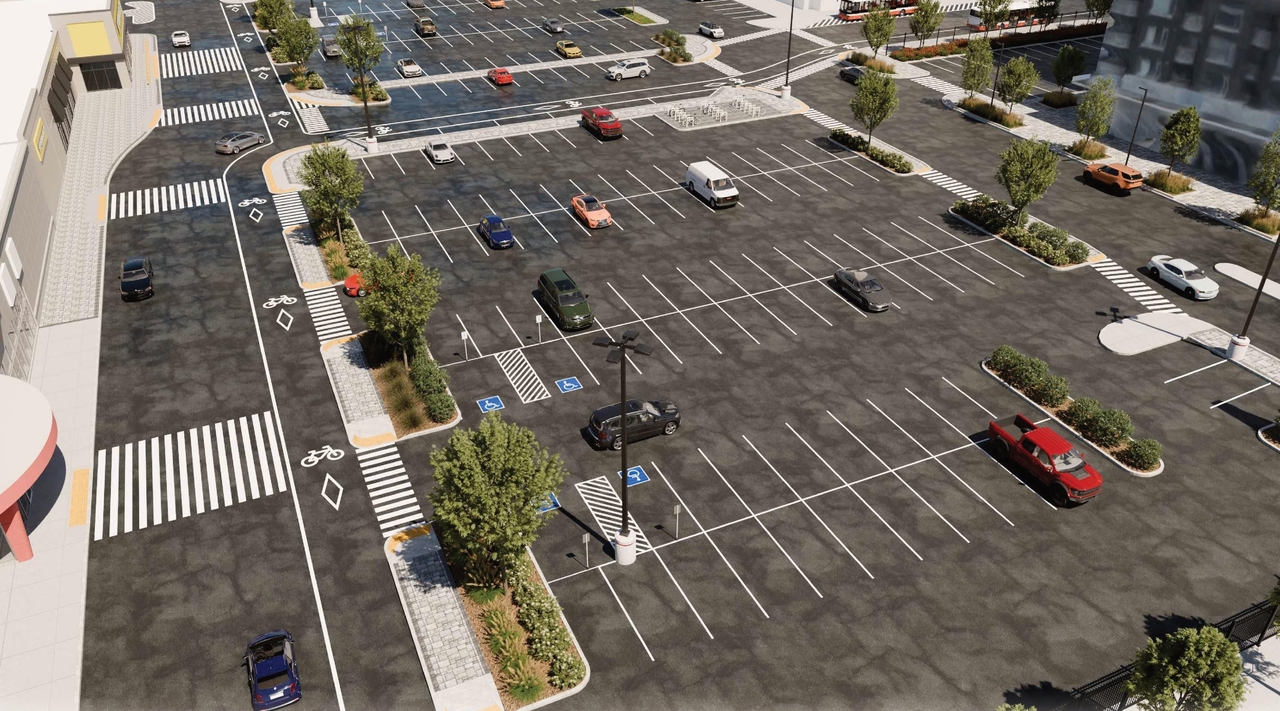 Rendering of building from page 3 of the file '2025-05-13 - Urban Design Concept - D07-12-25-0064'