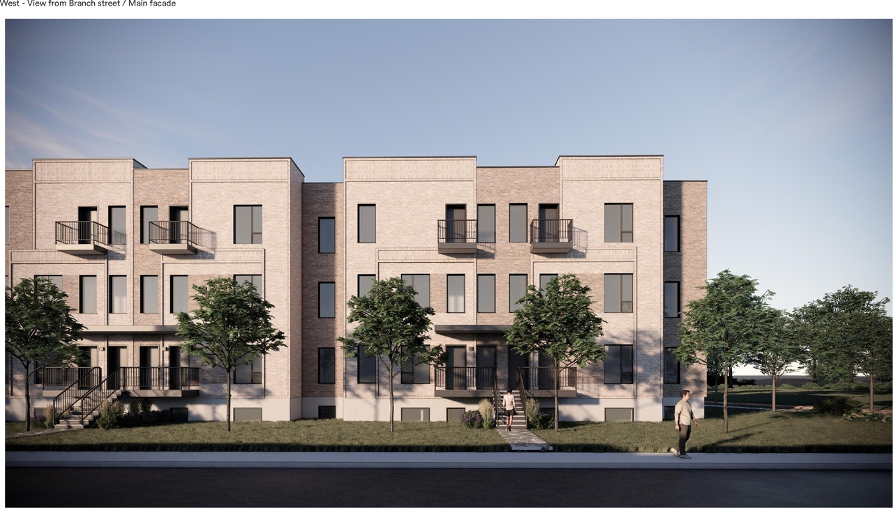 Rendering of building from page 10 of the file '2025-05-27 - Urban Design Brief - D07-12-25-0071'