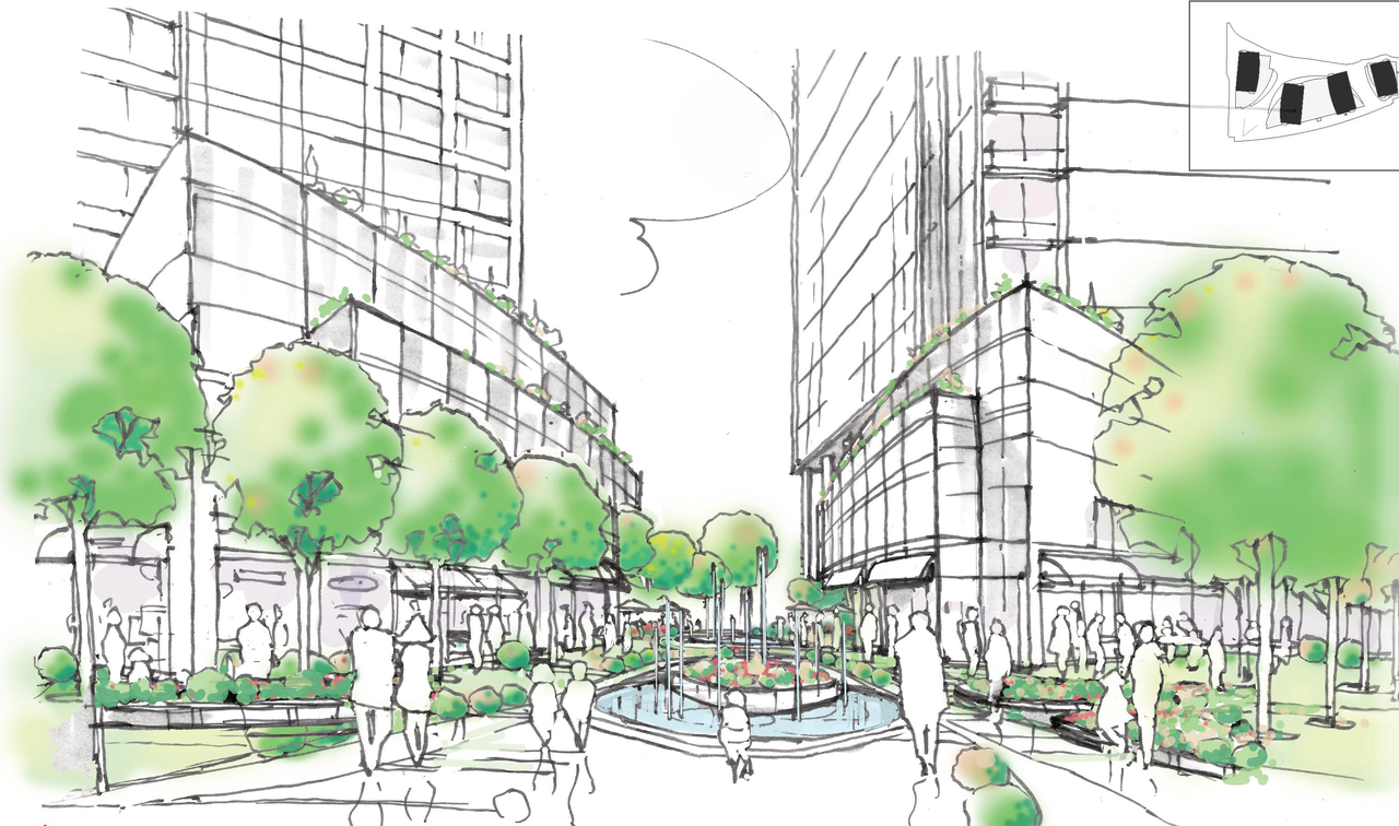 Rendering of building from page 25 of the file '2025-10-07 - Design Brief - D07-12-25-0073'