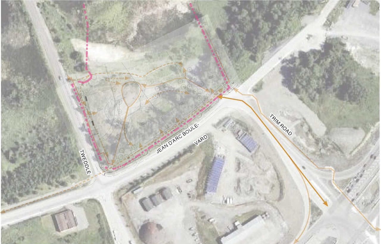 Construction site plan for project from page 34 of the file '2025-10-07 - Design Brief - D07-12-25-0073'