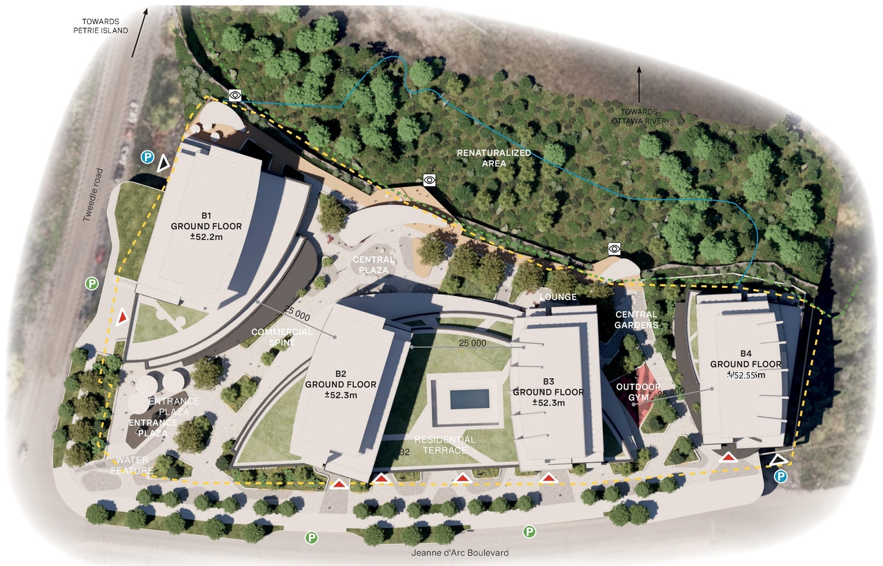 Construction site plan for project from page 38 of the file '2025-10-07 - Design Brief - D07-12-25-0073'