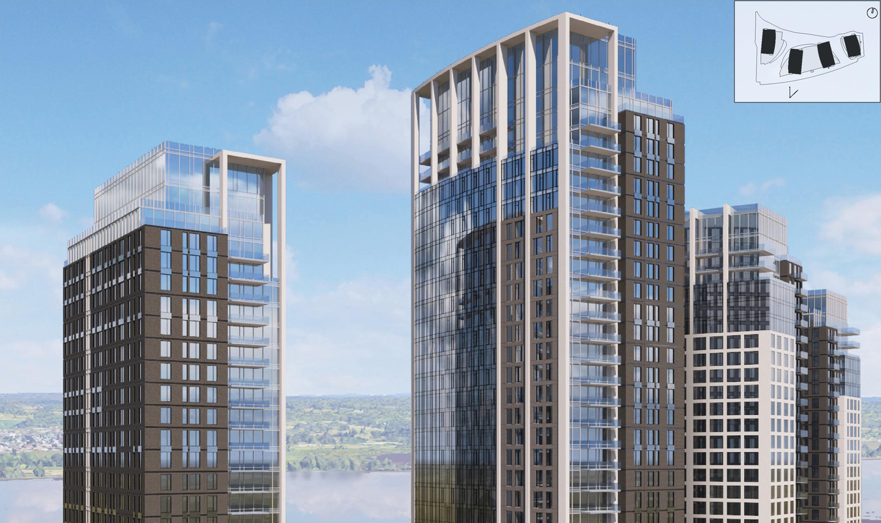 Rendering of building from page 67 of the file '2025-10-07 - Design Brief - D07-12-25-0073'