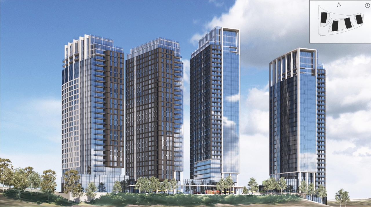 Rendering of building from page 69 of the file '2025-10-07 - Design Brief - D07-12-25-0073'