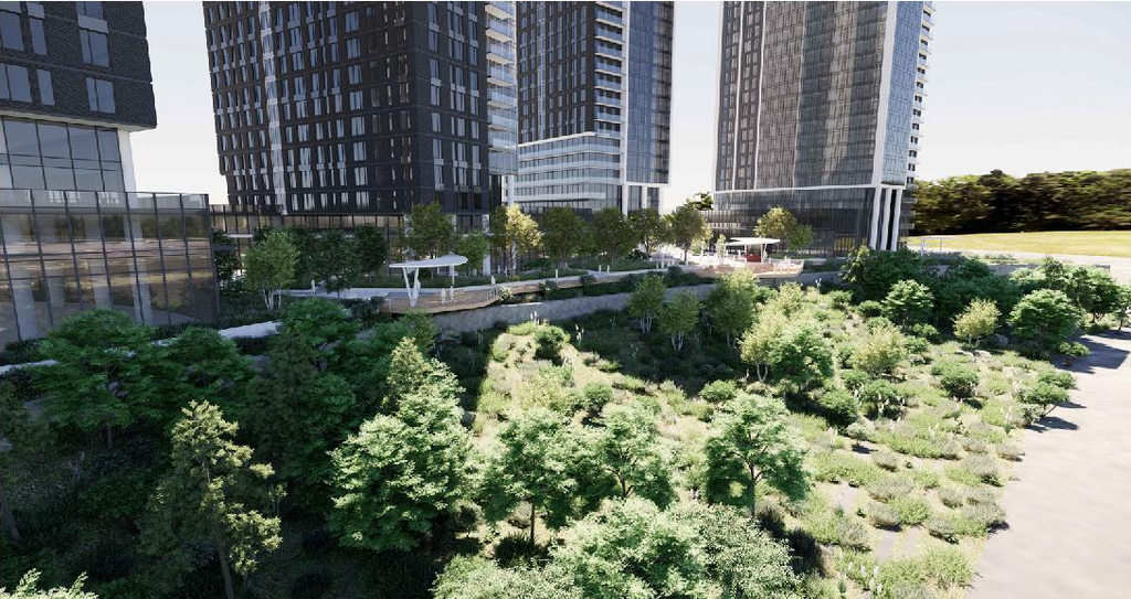 Rendering of building from page 82 of the file '2025-10-07 - Design Brief - D07-12-25-0073'