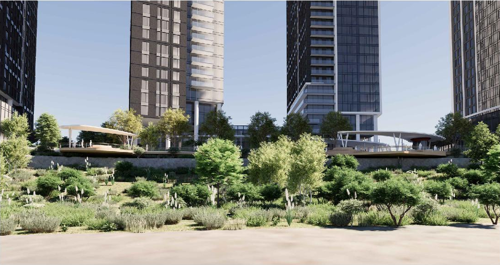 Rendering of building from page 82 of the file '2025-10-07 - Design Brief - D07-12-25-0073'