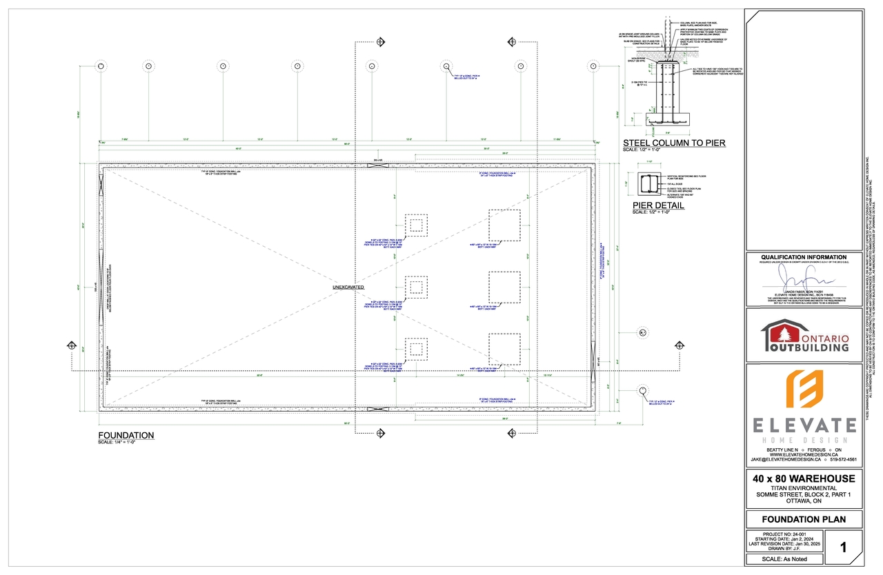 Construction site plan for project from page 1 of the file '2025-06-06 - Building Plans, Floor Plans & Elevations - D07-12-25-0077'