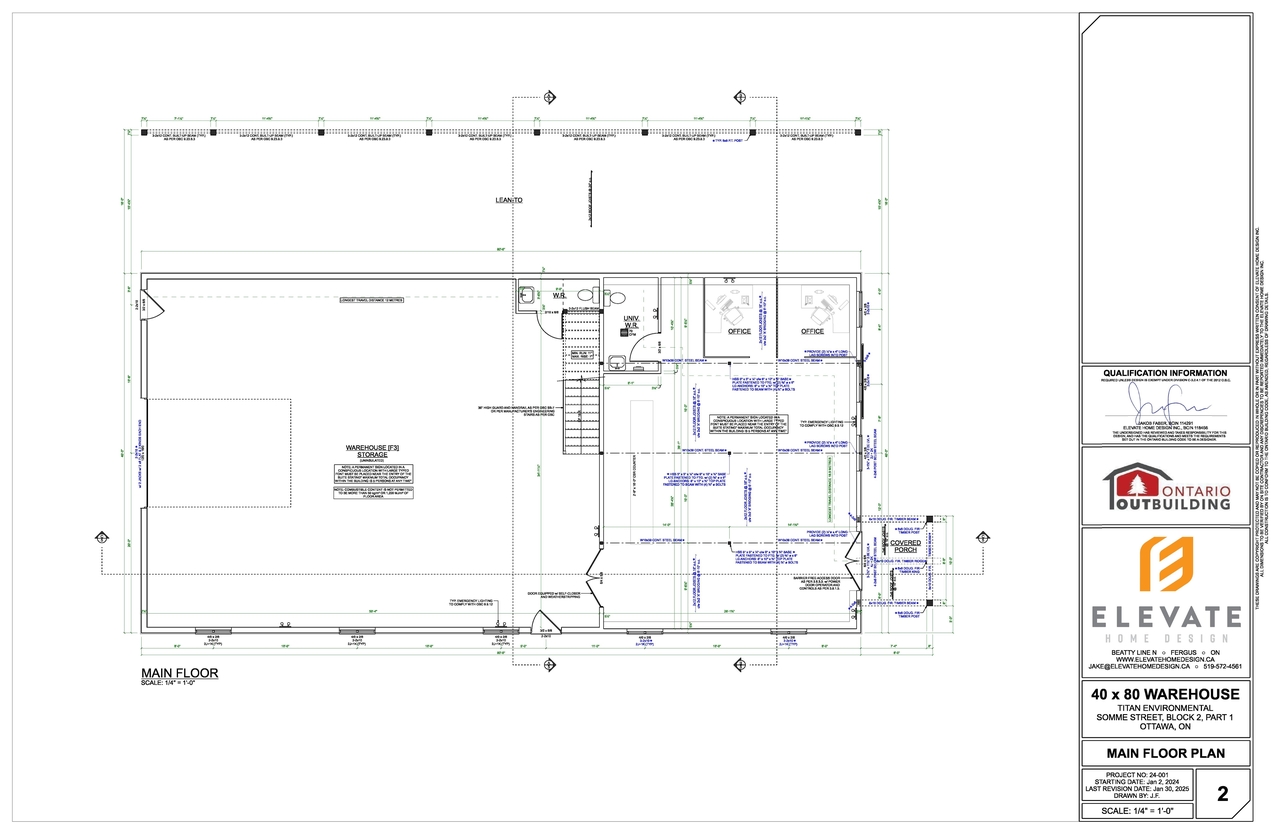 Construction site plan for project from page 2 of the file '2025-06-06 - Building Plans, Floor Plans & Elevations - D07-12-25-0077'