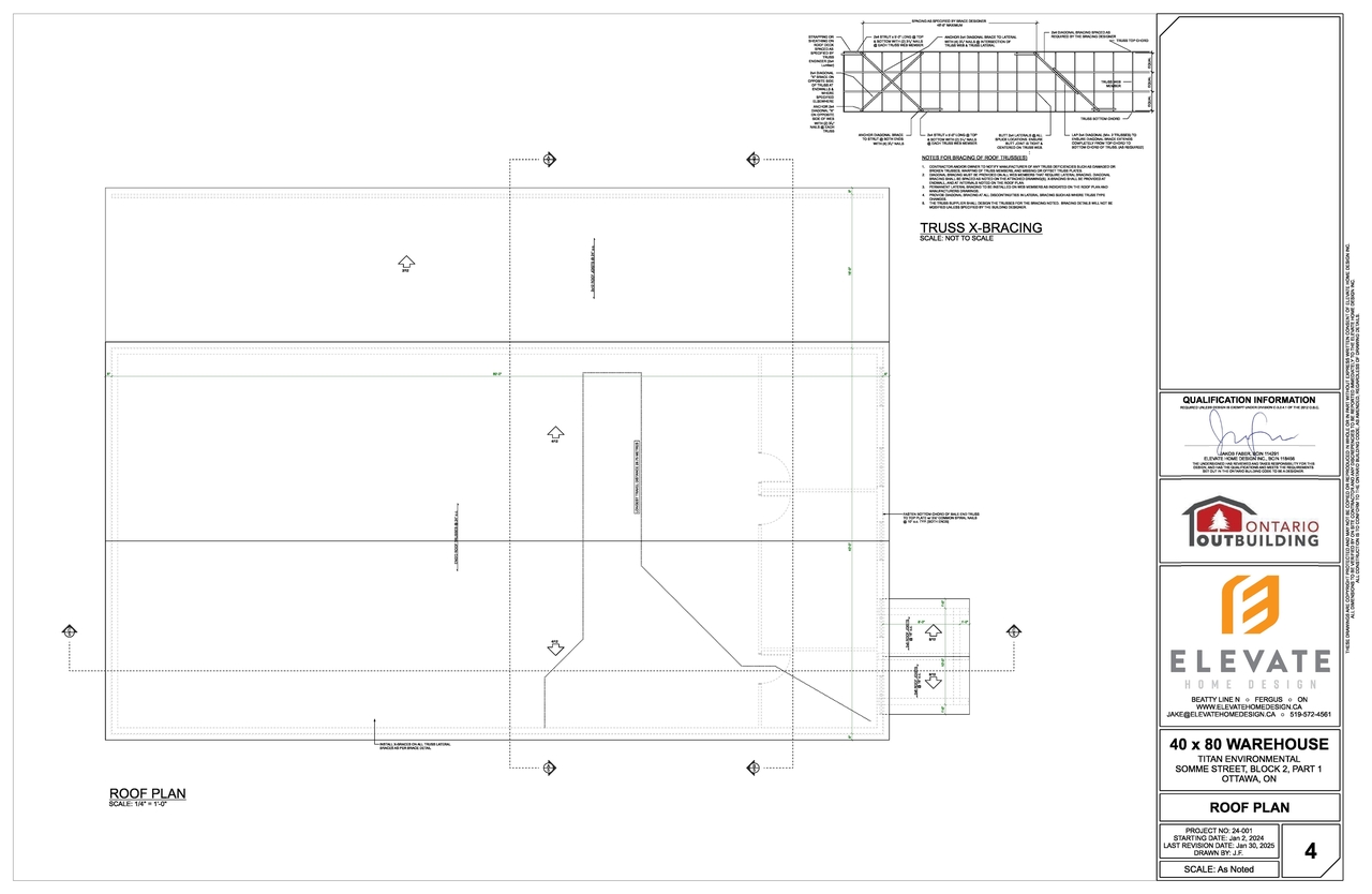 Construction site plan for project from page 4 of the file '2025-06-06 - Building Plans, Floor Plans & Elevations - D07-12-25-0077'