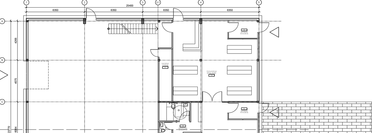 Construction site plan for project from page 1 of the file '2025-09-19 - Floor Plans (Building 1) - D07-12-25-0078'